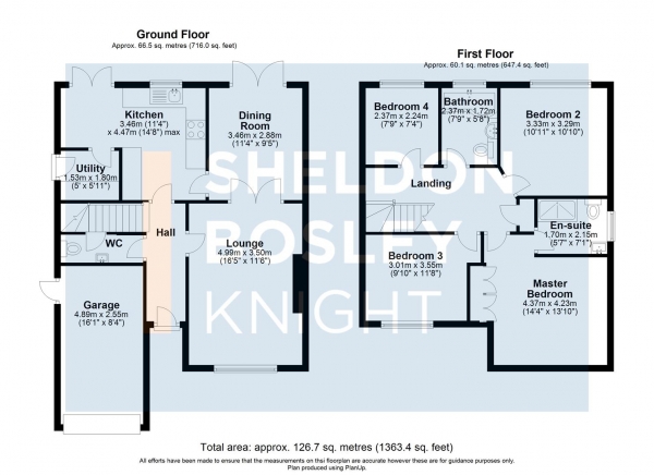 Floor Plan Image for 4 Bedroom Detached House for Sale in Priors Walk, Evesham