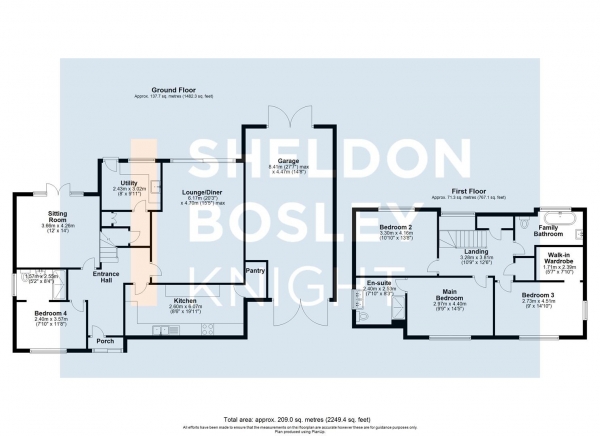 Floor Plan Image for 4 Bedroom Property for Sale in St. Margarets Road, Alderton, Tewkesbury