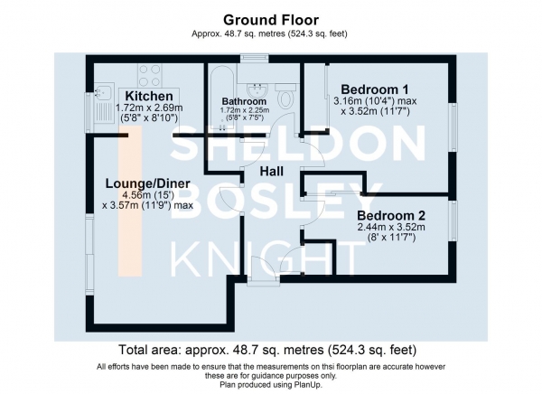 Floor Plan Image for 2 Bedroom Apartment for Sale in Mortimers Quay, Evesham