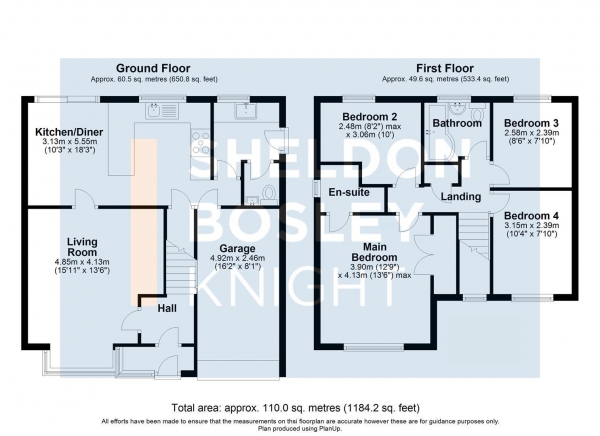 Floor Plan Image for 4 Bedroom Detached House for Sale in Lavender Walk, Evesham