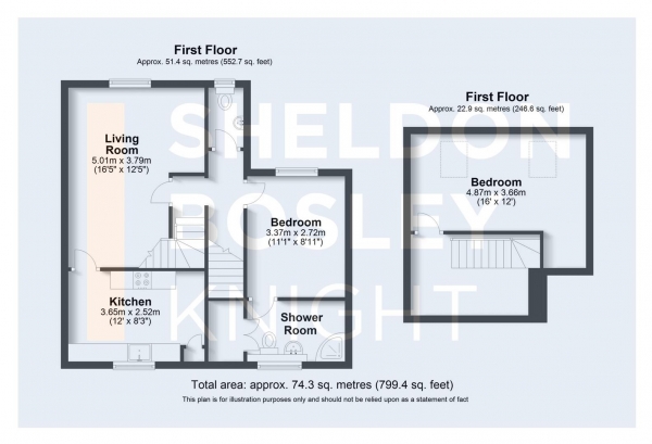 Floor Plan Image for 2 Bedroom Maisonette for Sale in Wolds End Close, Chipping Campden