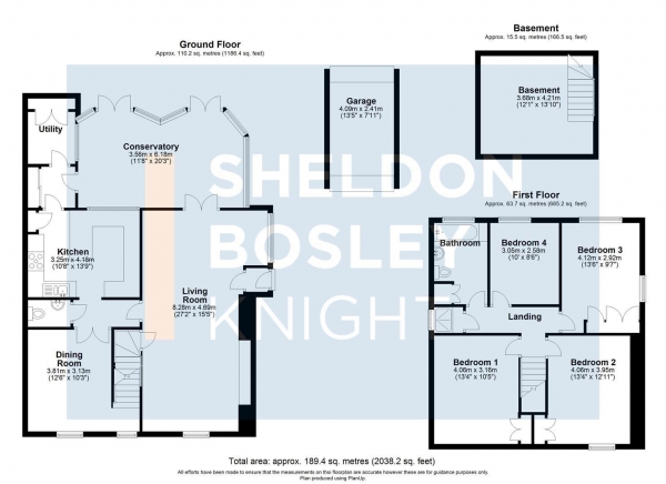 Floor Plan Image for 4 Bedroom Detached House for Sale in Gibbs Lane, Offenham, Evesham