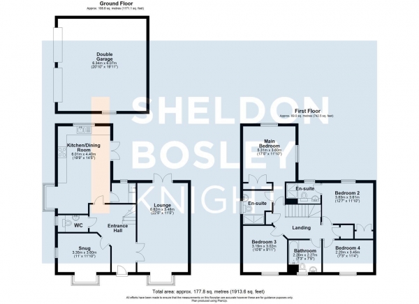 Floor Plan Image for 4 Bedroom Detached House for Sale in Holcus Close, Mickleton, Chipping Campden