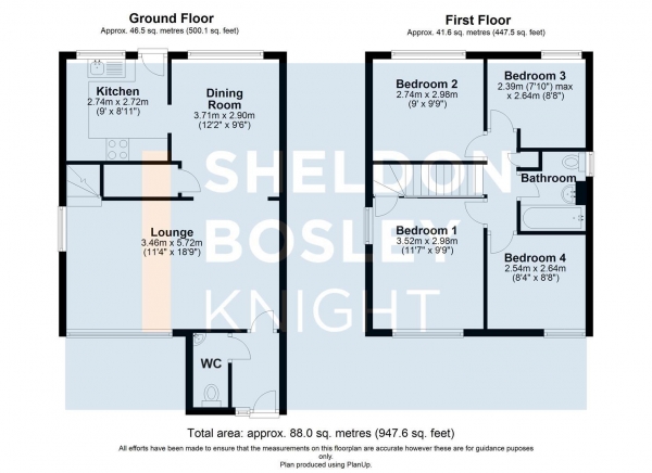 Floor Plan Image for 4 Bedroom Detached House for Sale in Westbourne, Honeybourne, Evesham