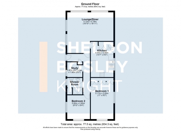 Floor Plan Image for 2 Bedroom Park Home for Sale in Cheltenham Road, Ashton Under Hill