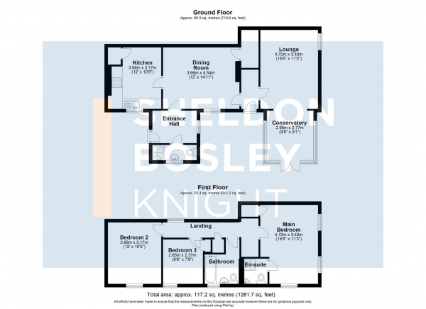 Floor Plan Image for 3 Bedroom Detached House to Rent in Rushley Lane, Winchcombe