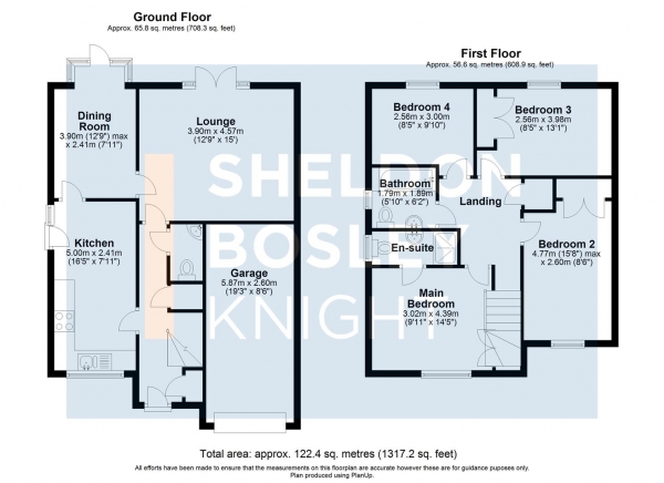 Floor Plan Image for 4 Bedroom Detached House for Sale in Lunns Gardens, Evesham