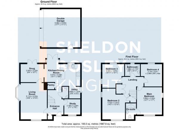 Floor Plan Image for 4 Bedroom Detached House for Sale in Laxton Crescent, Evesham