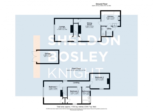 Floor Plan Image for 3 Bedroom Cottage for Sale in Blacksmiths Lane, Dumbleton, Evesham