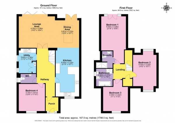 Floor Plan Image for 4 Bedroom Detached House to Rent in Winchcombe Road, Sedgeberrow