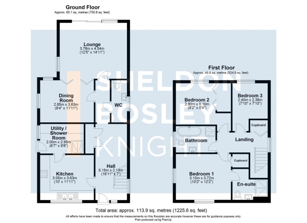 Floor Plan Image for 3 Bedroom Detached House for Sale in Main Street, Sedgeberrow, Evesham