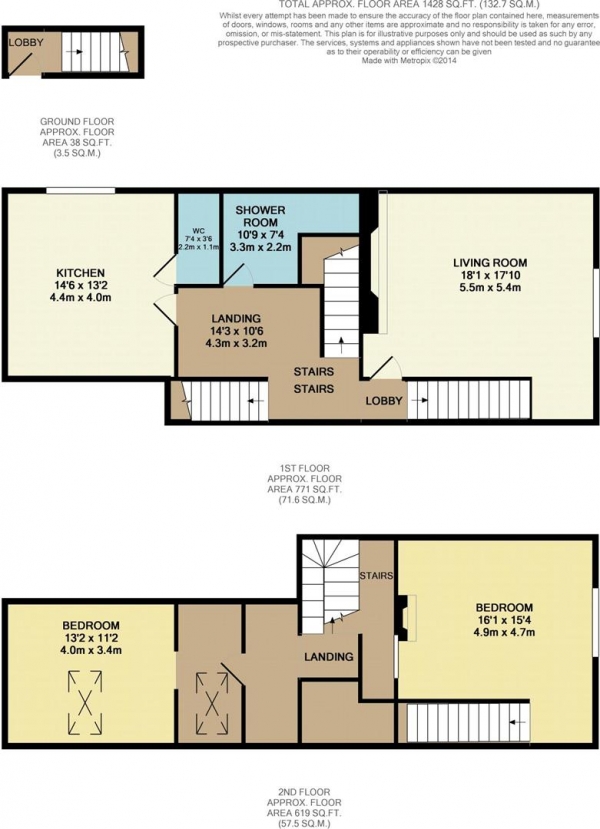 Floor Plan Image for 2 Bedroom Apartment to Rent in High Street, Alcester