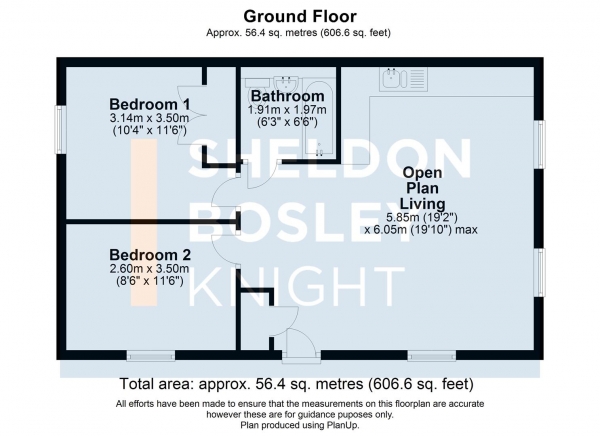 Floor Plan Image for 2 Bedroom Maisonette for Sale in Brooklands Drive, Evesham