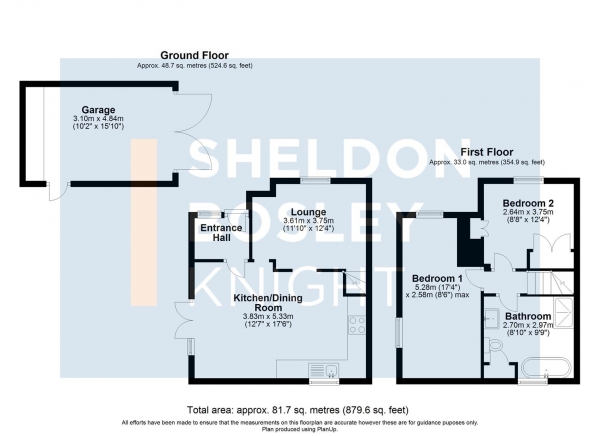 Floor Plan Image for 2 Bedroom Cottage for Sale in High Street, Badsey, Evesham