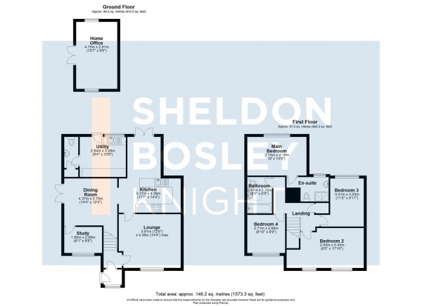 Floor Plan Image for 4 Bedroom Semi-Detached House for Sale in Sandys Avenue, Wickhamford, Evesham