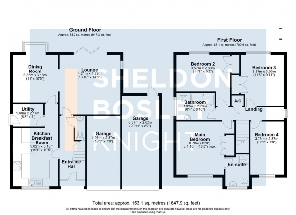 Floor Plan Image for 4 Bedroom Detached House for Sale in Millfield, Sedgeberrow, Evesham