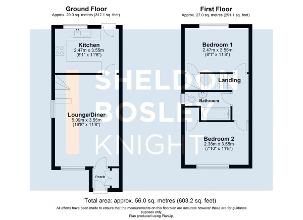 Floor Plan Image for 2 Bedroom Semi-Detached House for Sale in Terrill Court, Evesham