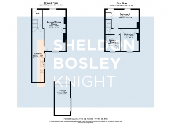 Floor Plan Image for 2 Bedroom Property for Sale in Church Road, Evesham