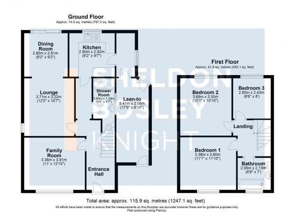 Floor Plan Image for 3 Bedroom Property for Sale in Albert Road, Evesham