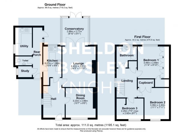 Floor Plan Image for 3 Bedroom Semi-Detached House for Sale in St. Milburgh Close, Offenham, Evesham