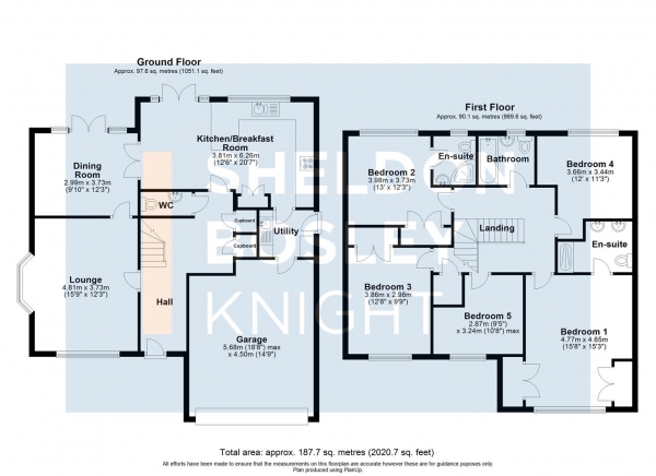 Floor Plan Image for 5 Bedroom Detached House for Sale in Ellison Close, Evesham