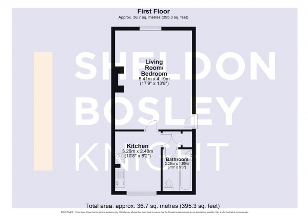 Floor Plan Image for 1 Bedroom Studio to Rent in Port Street, Evesham