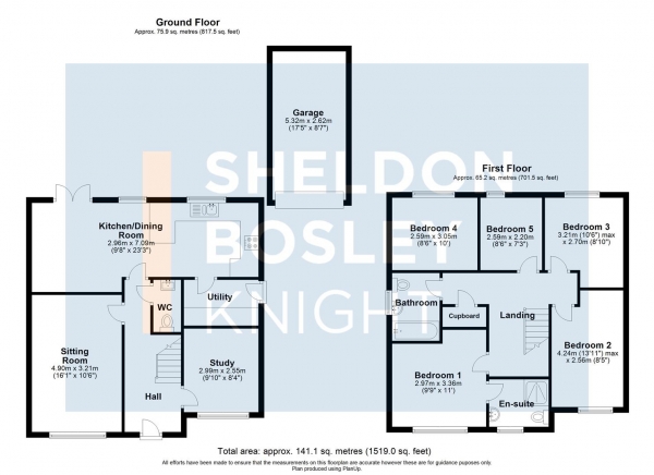 Floor Plan Image for 5 Bedroom Detached House for Sale in Bridleway Views, Evesham