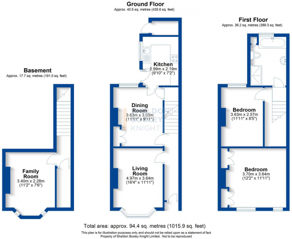 Floor Plan Image for 2 Bedroom Terraced House to Rent in Strathearn Road, Leamington Spa