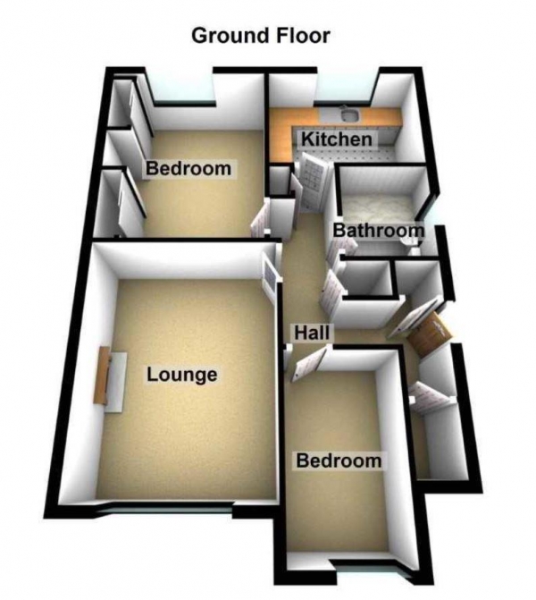 Floor Plan for 2 Bedroom Maisonette to Rent in Seymour Close, Coventry, CV3, 4ER - £225 pw | £975 pcm