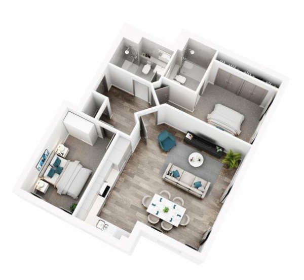 Floor Plan for 2 Bedroom Apartment to Rent in Warwick Road, Coventry, CV3, 6AG - £375 pw | £1625 pcm