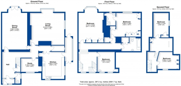 Floor Plan for 5 Bedroom Semi-Detached House for Sale in Clarendon Square, Leamington Spa, CV32, 5QT - Guide Price &pound850,000