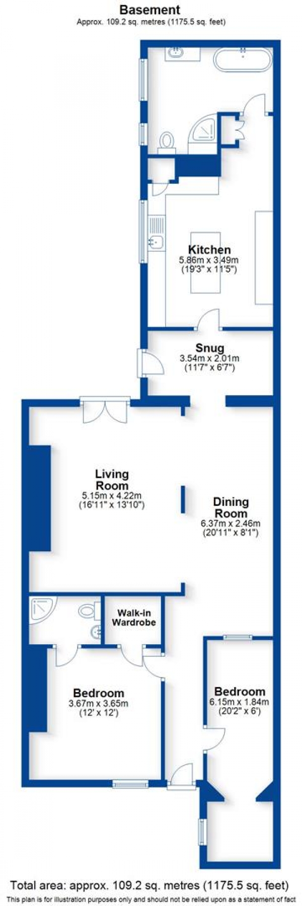 Floor Plan Image for 6 Bedroom Town House for Sale in Clarendon Square, Leamington Spa