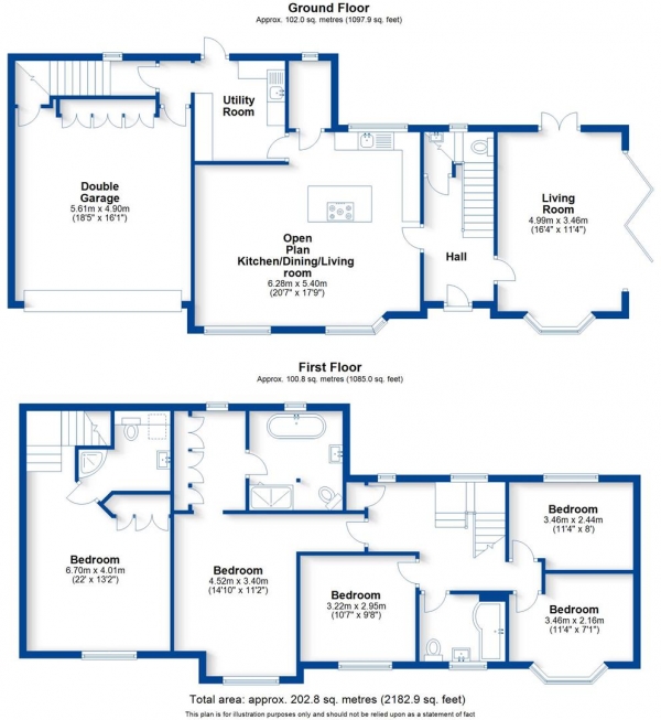 Floor Plan for 5 Bedroom Detached House for Sale in Lillington Close, Leamington Spa, CV32, 7RN - Guide Price &pound965,000