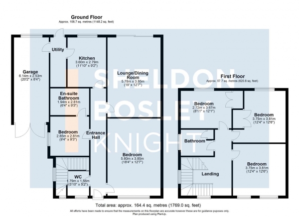 Floor Plan for 5 Bedroom Detached House for Sale in St. Helens Road, Leamington Spa, CV31, 3QG - Guide Price &pound525,000