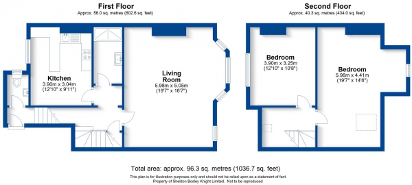 Floor Plan for 2 Bedroom Duplex to Rent in Dale Street, Leamington Spa, CV32, 5HJ - £358 pw | £1550 pcm