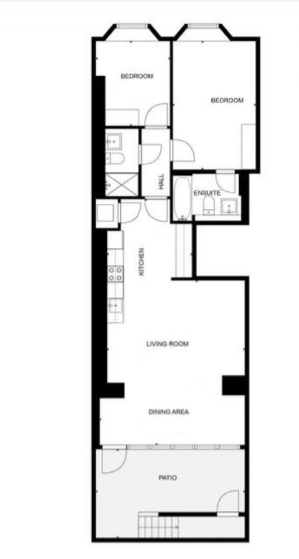 Floor Plan for 2 Bedroom Flat to Rent in Newbold Terrace, Leamington Spa, CV32, 4EG - £358 pw | £1550 pcm