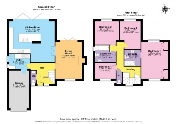 Floor Plan Image for 4 Bedroom Detached House to Rent in Lillington Road, Leamington Spa