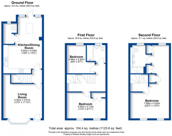 Floor Plan Image for 3 Bedroom Town House for Sale in Beaurevoir Way, Warwick