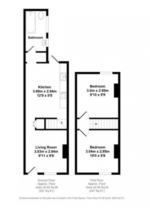 Floor Plan Image for 2 Bedroom Terraced House to Rent in Morton Street, Leamington Spa