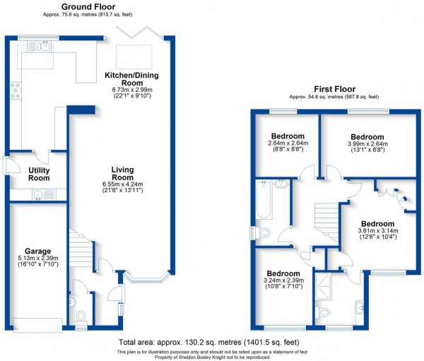 Floor Plan Image for 4 Bedroom Detached House for Sale in Birchway Close, Leamington Spa