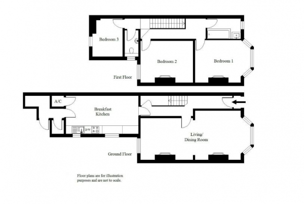 Floor Plan Image for 3 Bedroom Terraced House to Rent in Wathen Road, Leamington Spa