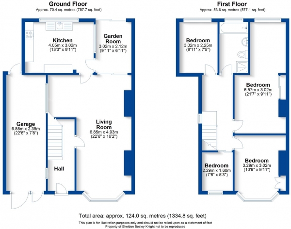 Floor Plan Image for 3 Bedroom Semi-Detached House for Sale in Red Lane, Burton Green, Kenilworth