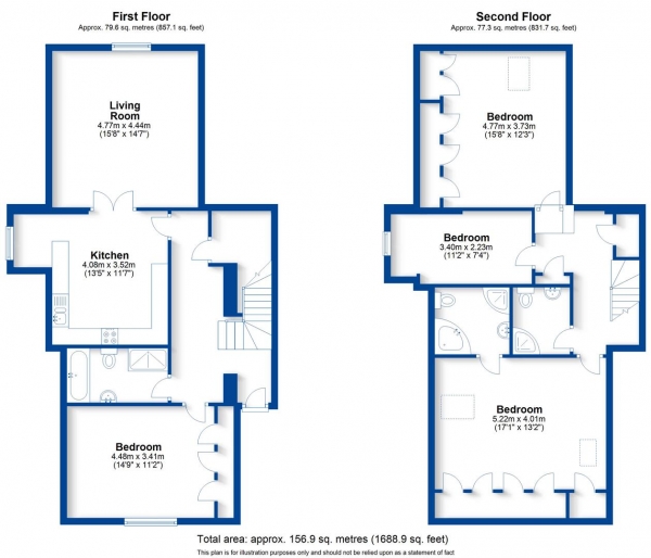 Floor Plan Image for 4 Bedroom Duplex to Rent in Lucas Court, Leamington Spa