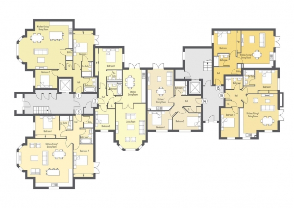 Floor Plan Image for 1 Bedroom Apartment to Rent in Rodborough House, Warwick Road, Coventry