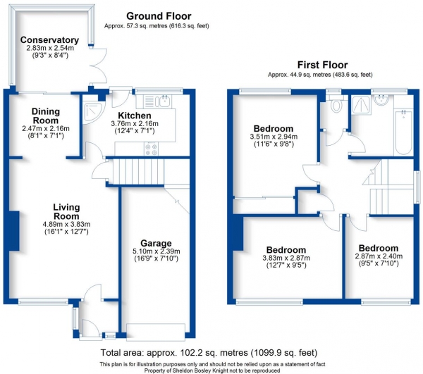 Floor Plan Image for 3 Bedroom Semi-Detached House for Sale in Villiers Street, Leamington Spa