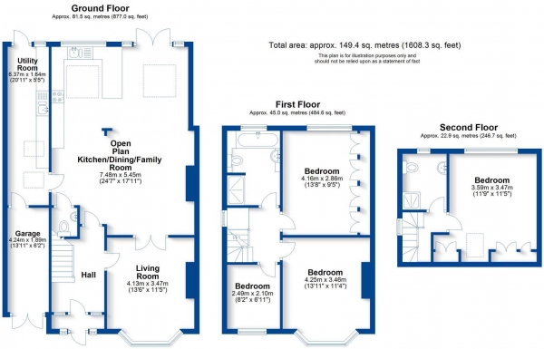 Floor Plan Image for 4 Bedroom Semi-Detached House for Sale in Telford Avenue, Leamington Spa