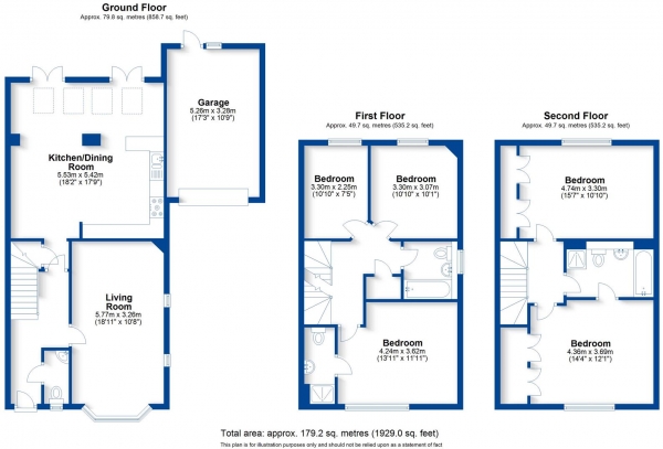 Floor Plan Image for 5 Bedroom Semi-Detached House for Sale in Crowden Drive, Leamington Spa