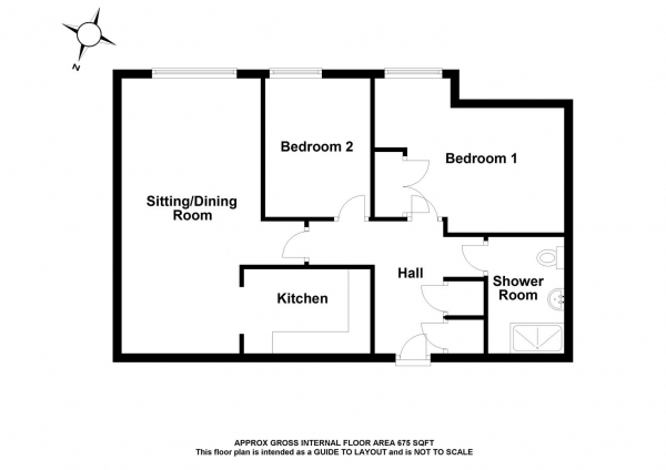 Floor Plan Image for 2 Bedroom Retirement Property for Sale in Windhill, Bishop's Stortford