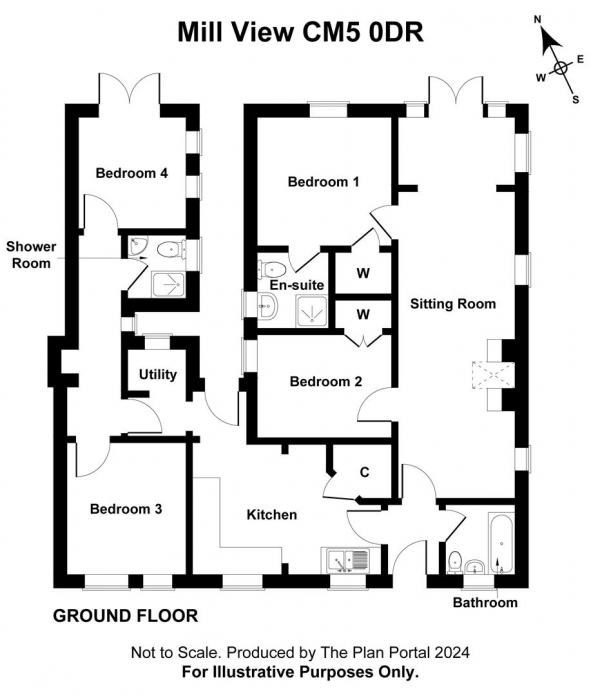 Floor Plan Image for 4 Bedroom Detached House for Sale in Magdalen Laver, Ongar