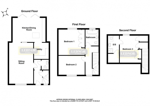 Floor Plan Image for 3 Bedroom Terraced House for Sale in Albury nr Bishop's Stortford